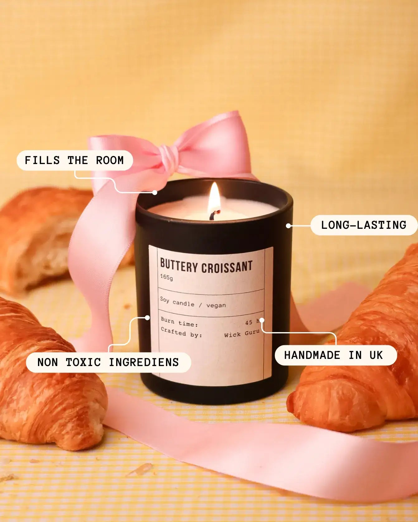 Sustainable Croissant Candles