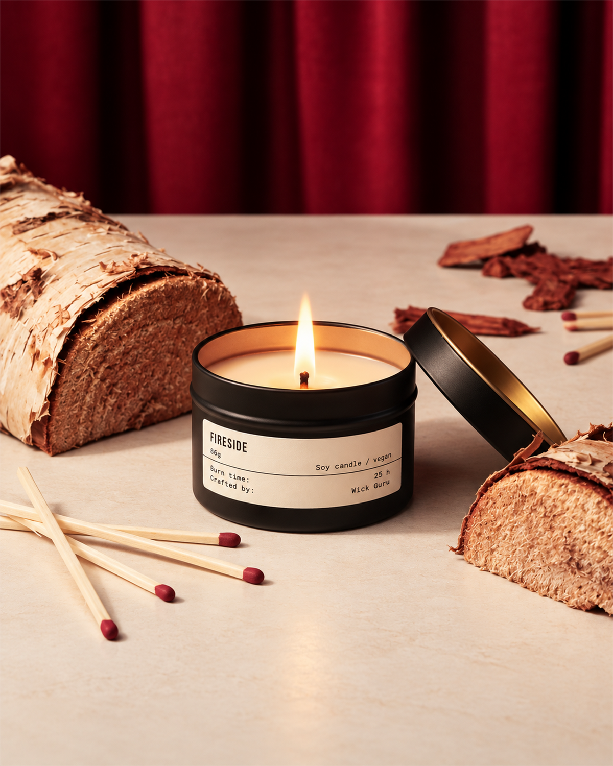 Fireside Candle | Cedar + Amber + Musk