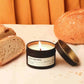 Freshly baked bread tin