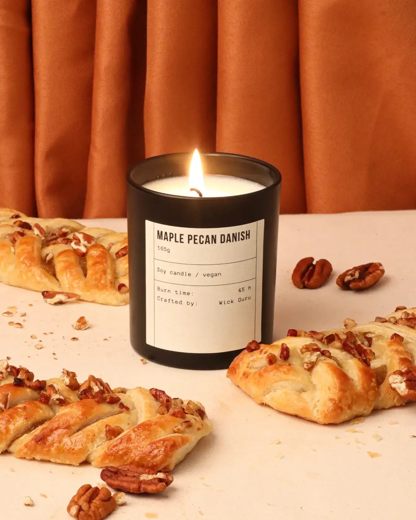 Maple Pecan Danish Glass Candle