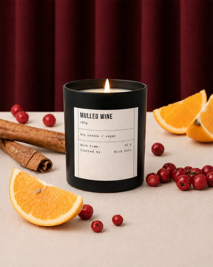 Mulled Wine Candle | Orange + Cinnamon + Apple