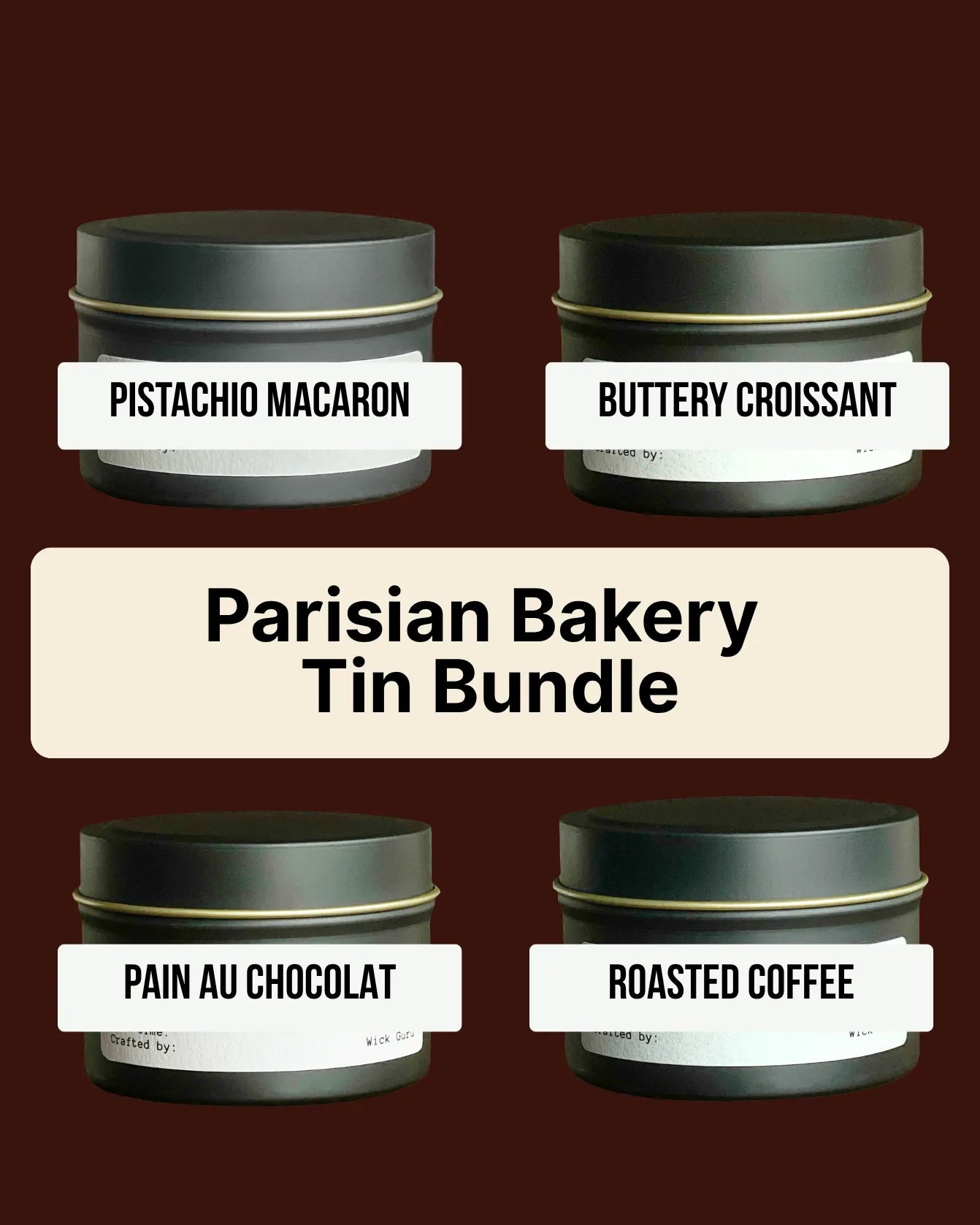 Parisian tin cadle bundle of wick guru