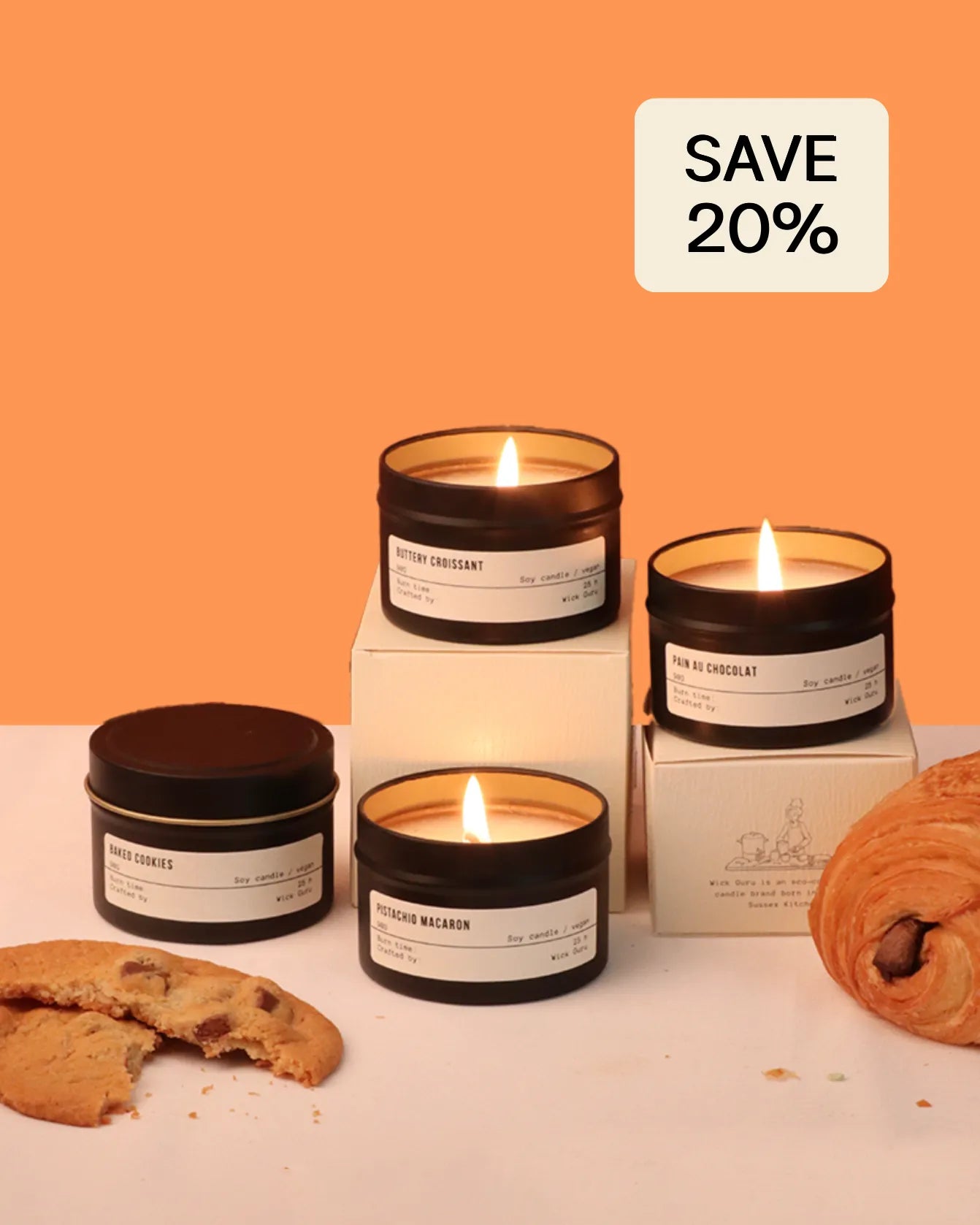 Food inspired tin candle bundle