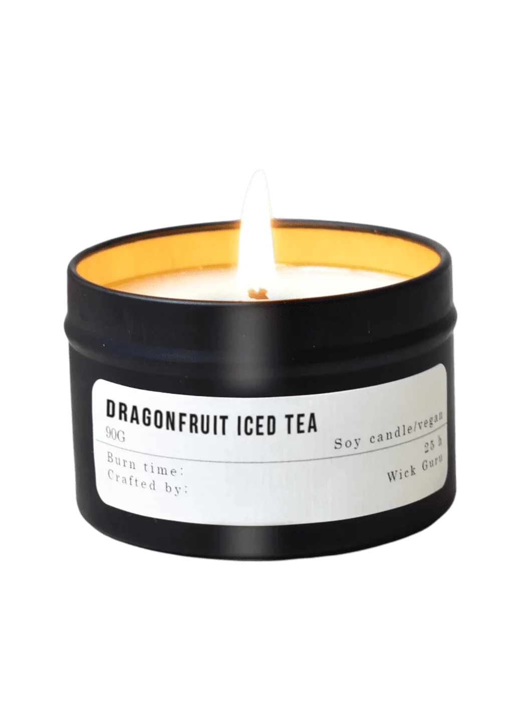 Dragonfruit Iced Tea Tin Candle no background