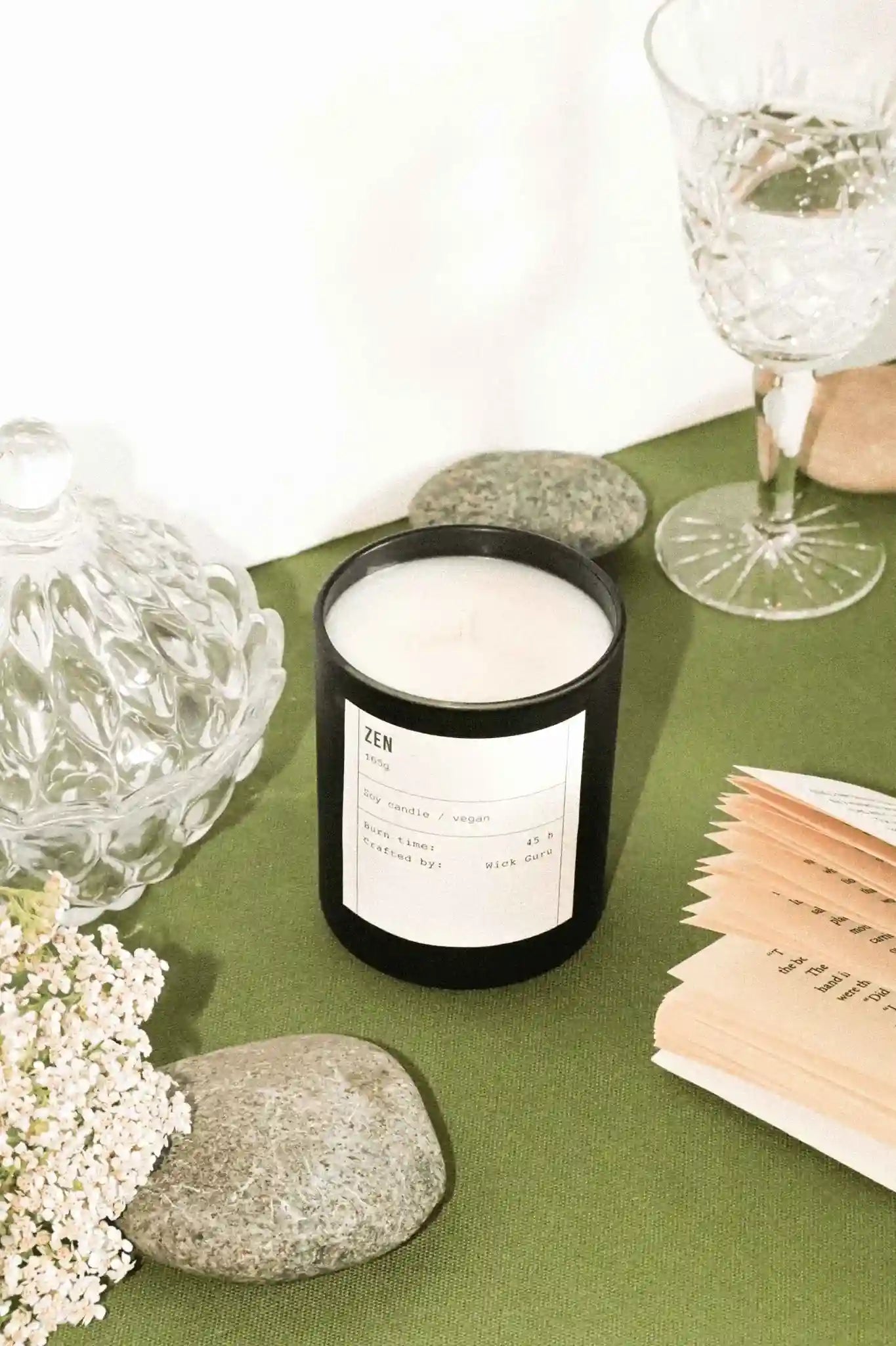 Zen Candle | Green Tea + Cassis + Amber - Wick Guru